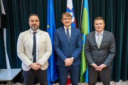 Župan dr. Tomaž Rožen in oba podžupana Peter Stočko in Andrej Erjavec